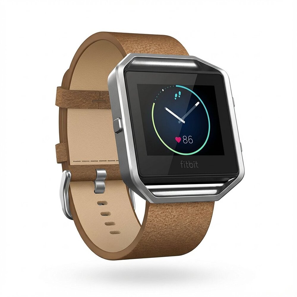 Fitbit Blaze Leather Accessory Band Large Tan Mens